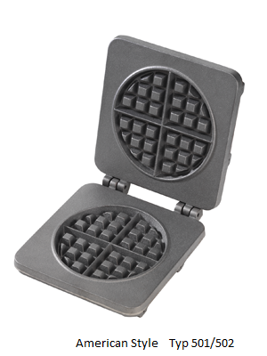 American Style Waffle Plates